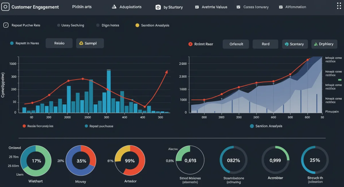 Customer engagement analytics dashboard showing positive trends