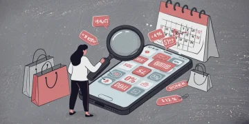 Person using smartphone to find daily deals and save money in 2025