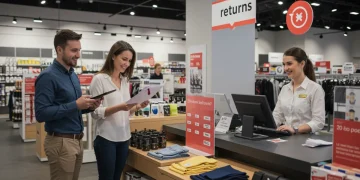 Efficient retail customer service reducing returns