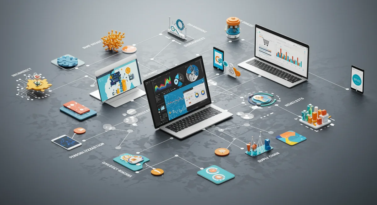 Integrated e-commerce platform with AI, data analytics, and mobile commerce