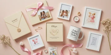 Assortment of personalized Mother's Day gifts