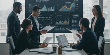 Business professionals collaborating on 2025 retail growth strategies