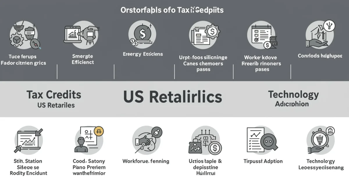 Infographic of tax credit categories for US retailers